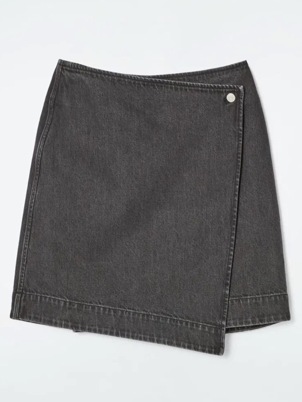 COS Denim Mini Wrap Skirt Black Small